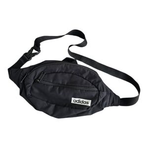 Adidas Core Waist Belt Bag Black Sleek Versatile Unisex Logo Athleisure